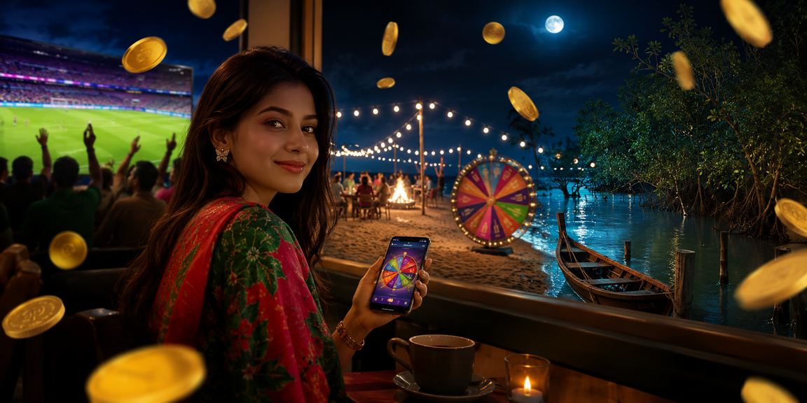 সুন্দরবনের কাছে সাগরতটে রুলেট টেবিলের ছবি